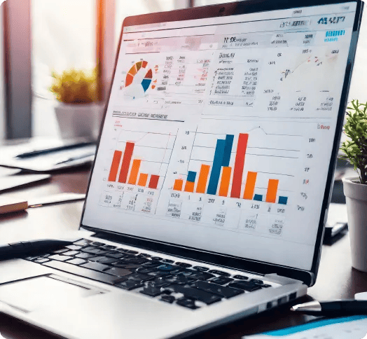 G-tech ai business analyzing statistic with financial planning office reviewing data charts 1