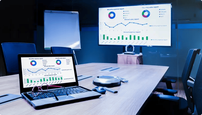 G-tech mock up chart slide show presentation display television laptop meeting room 1 1