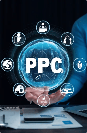 G-tech ppc pay per click concept businessman working concept 1